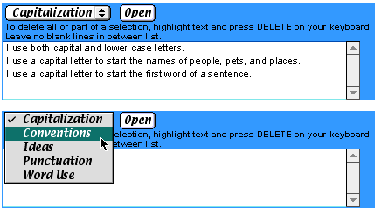 screen shot showing that the first category is filled with criteria and the second category is being chosen from the pulldown menu